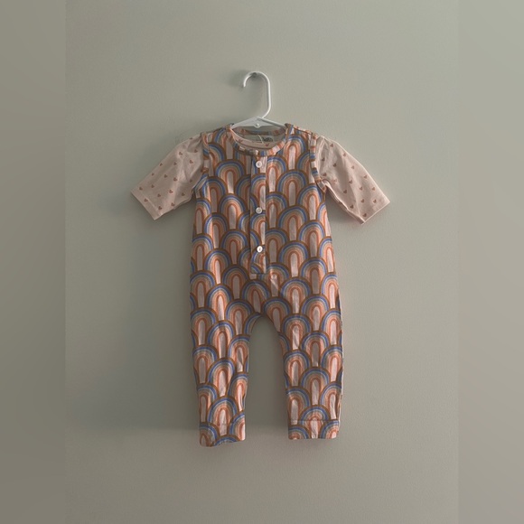 Lucky Jade Other - Lucky Jade - Rainbow Romper with Tee - 3-6 Months
